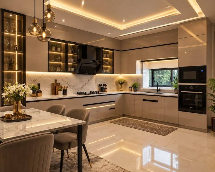 U shape kitchen